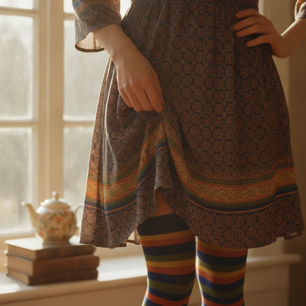collants opaques couleur look